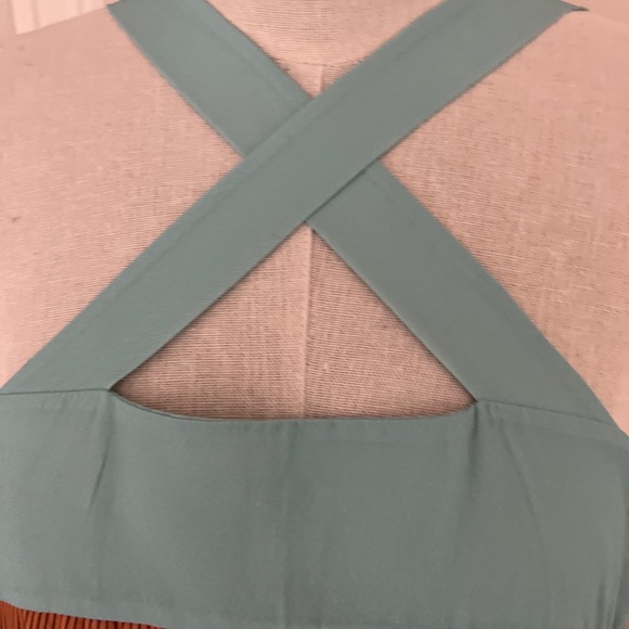 NWT Geisha Designs Size M Pleated Halter Maxi Dress Anthropologie Abstract Print - Picture 6 of 11